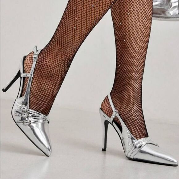 BRAND NEW MADDEN GIRL POINTED TOE BACKLESS HIGH HEELS SANDAL G1 - Picture 4 of 16